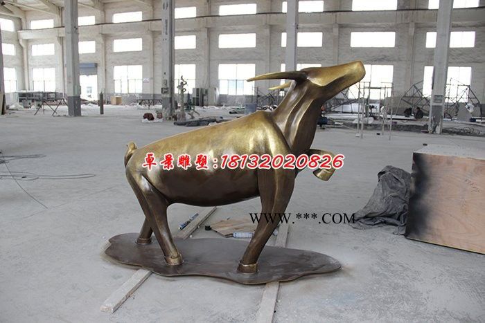 玻璃钢牛雕塑，玻璃钢黄牛 (1)图5