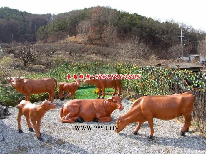 玻璃钢牛雕塑，玻璃钢黄牛 (1)图7