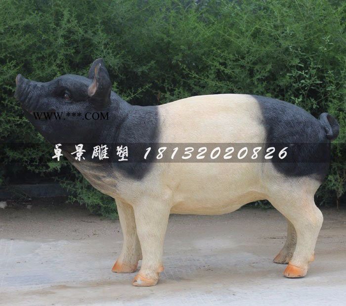 玻璃钢仿真猪 玻璃钢动物雕塑图1