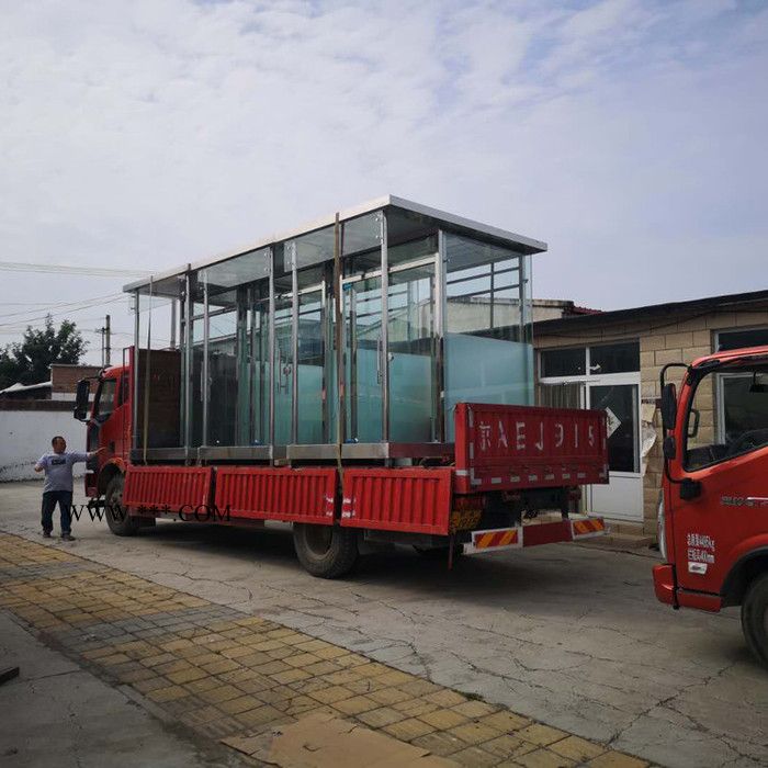 玻璃岗亭 物业玻璃亭 值班站岗专用 玻璃岗台图2