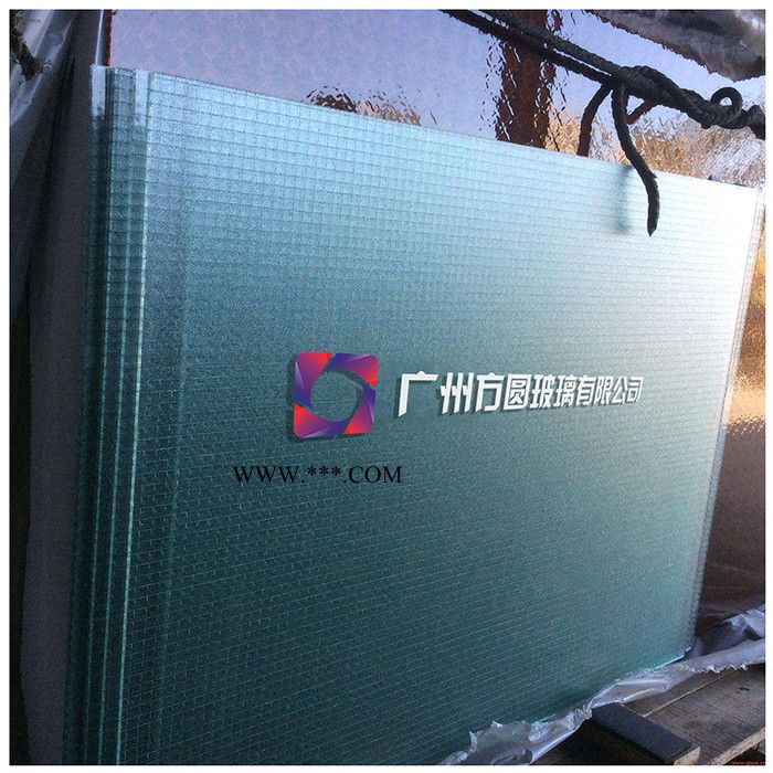 进口夹铁丝玻璃 钢丝玻璃 铁丝网门窗玻璃 压花防爆防盗防火玻璃图2