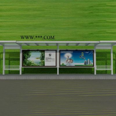 【飞通候车亭】太阳能公交候车亭新款制作 公交站牌立式可移动钢化玻璃站台厂家