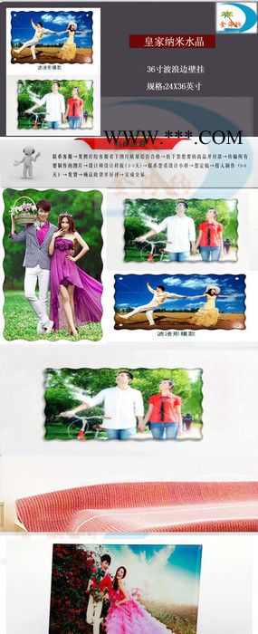 36寸花边/**纳米**雕/奥斯卡/制作玻璃相框/写真影图2