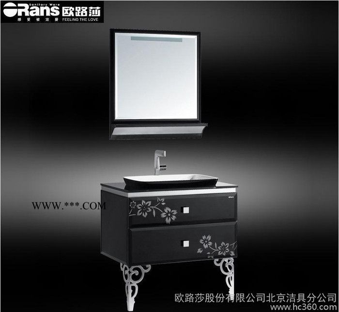 欧路莎 高端实木油漆纳米玻璃高防水浴室柜 BC9007图2