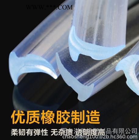 溢美YM6325 推拉门窗玻璃U型透明封压条图2