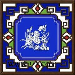 华艺建材供应各种满洲窗压花艺术马赛克玻璃砖屏风夹丝夹胶玻璃等图5