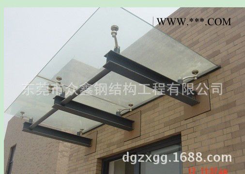 玻璃雨棚,钢化夹胶玻璃雨棚制做安装价格图3