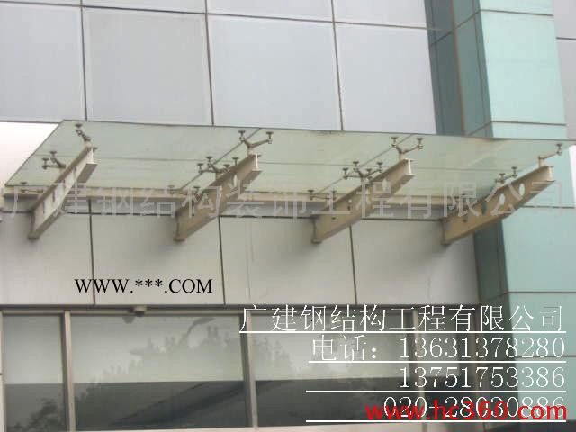 供应国建gj-e05钢结构夹胶玻璃雨棚