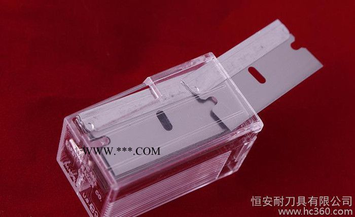 进口94-0464两刃单面铝夹背工业刀片无涂铝夹背汽车夹胶玻璃清洁图1