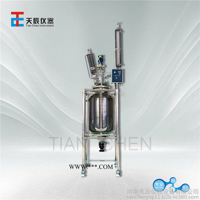 S212-1L 双层玻璃反应釜  夹层玻璃反应器 实验室小型玻璃反应釜图7