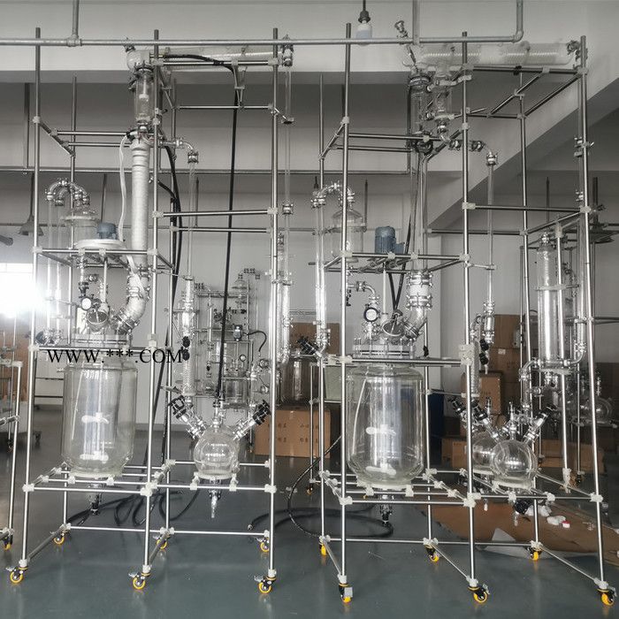 央迈 双层玻璃反应釜 50L 100L夹层玻璃反应釜 规格齐全 现货定做图4