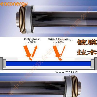 beaconergy品牌专用ZX-GC-70/32A型集热管溶胶-凝胶玻璃增透减反射镀膜技术，太阳能高温集热管关键技术。