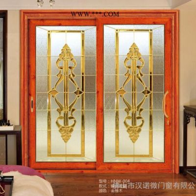 广东品牌门窗汉诺微门窗生产厂供应豪华镶嵌玻璃004铝合金推拉门