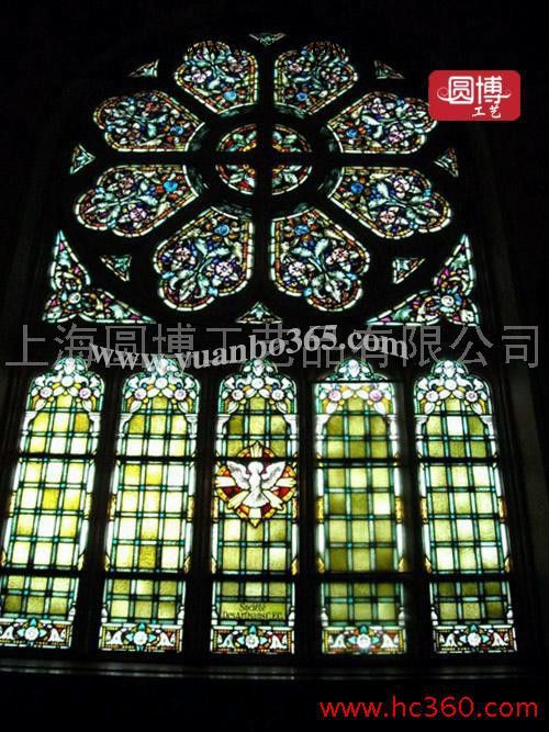 供应圆博JT-32教堂玻璃彩绘彩色玻璃窗镶嵌玻璃镶嵌彩绘玻璃