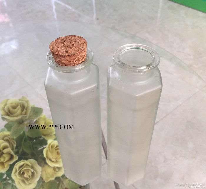 直销蒙砂350ml六棱冷泡茶瓶/玻璃瓶/冰桔茶瓶/zakka图2