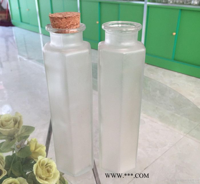 直销蒙砂350ml六棱冷泡茶瓶/玻璃瓶/冰桔茶瓶/zakka图3