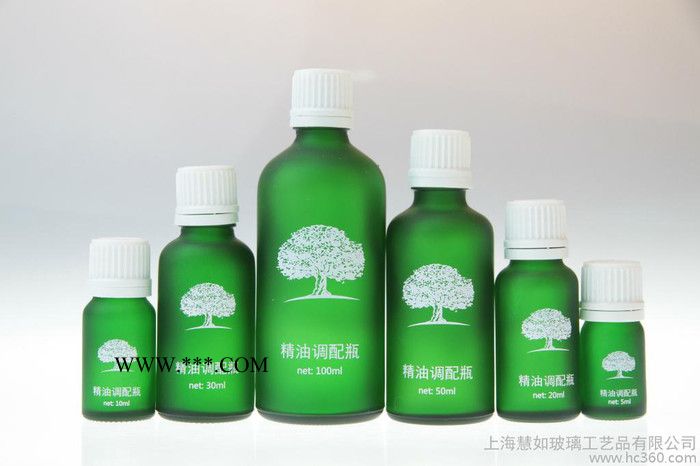 玻璃瓶 精油瓶 蒙砂瓶 印刷玻璃瓶 化妆品精油瓶图1