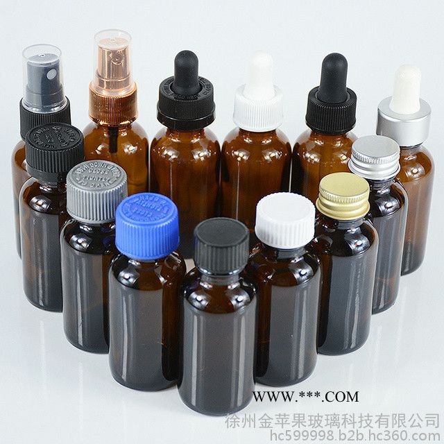 现货 金苹果 30ml棕色茶色玻璃瓶波斯顿瓶波士顿瓶喷雾   精油瓶 烟油瓶 精华液瓶 分装瓶.可喷涂 蒙砂 玻璃瓶图3
