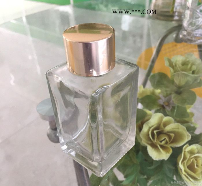 直销**方形80ML香薰玻璃瓶 小玻璃瓶 可定制蒙砂丝印烫金图2