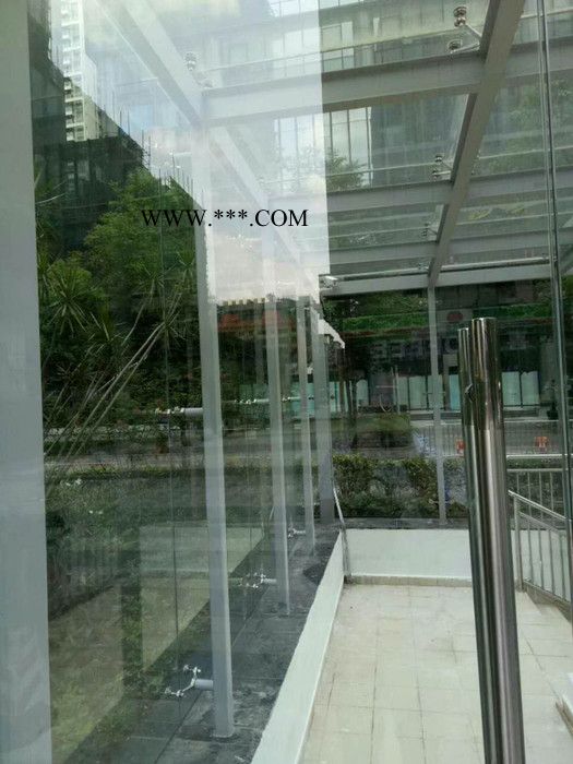 深圳超长镀膜钢化玻璃更换镀膜钢化玻璃安装电梯玻璃安装高盛玻璃幕图2