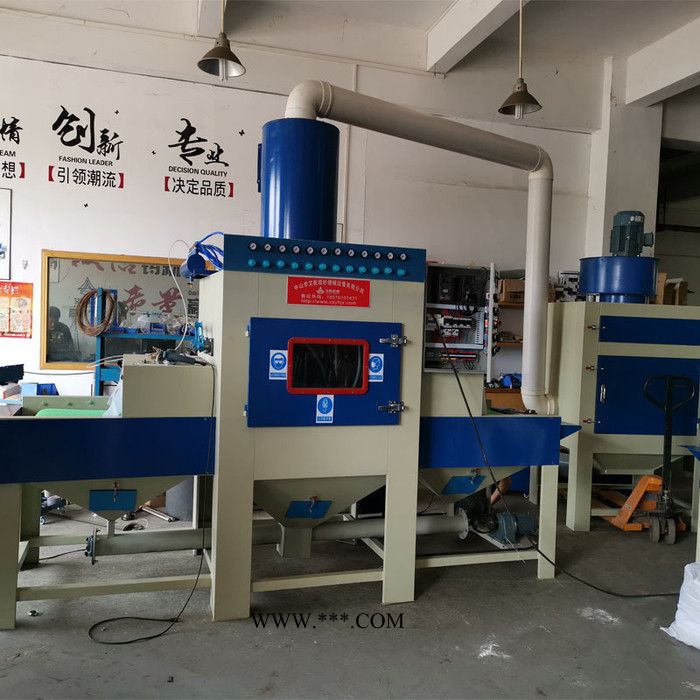 中山喷砂机玻璃蒙砂输送式自动喷砂机图5