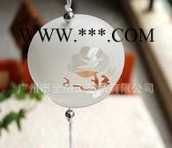 玻璃蒙砂加工 玻璃工艺风铃 玻璃吊饰品 风铃挂饰工艺品图3