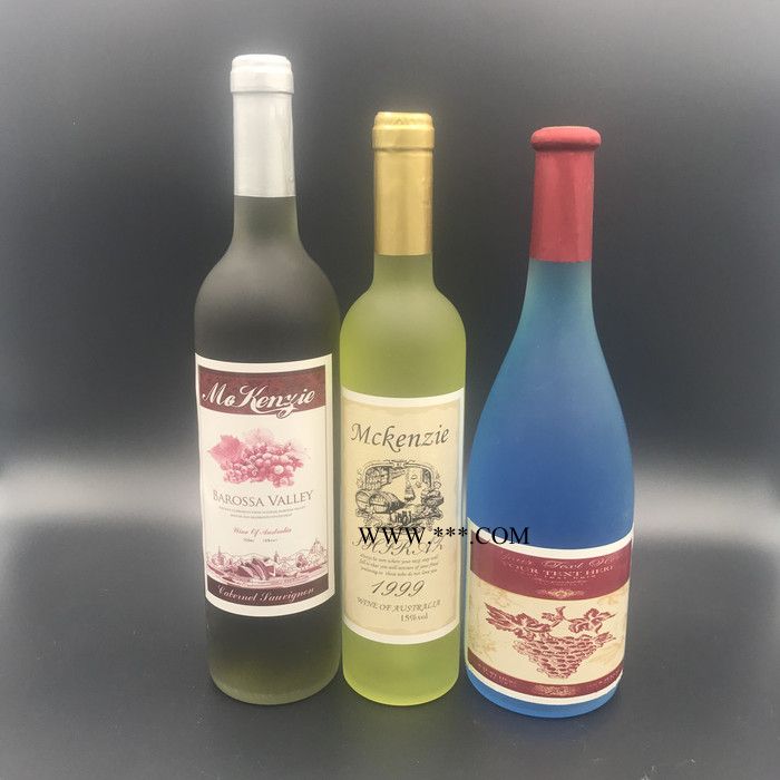 磨砂酒瓶500ml蒙砂酒瓶磨砂玻璃瓶750ml玻璃酒瓶375ml图2