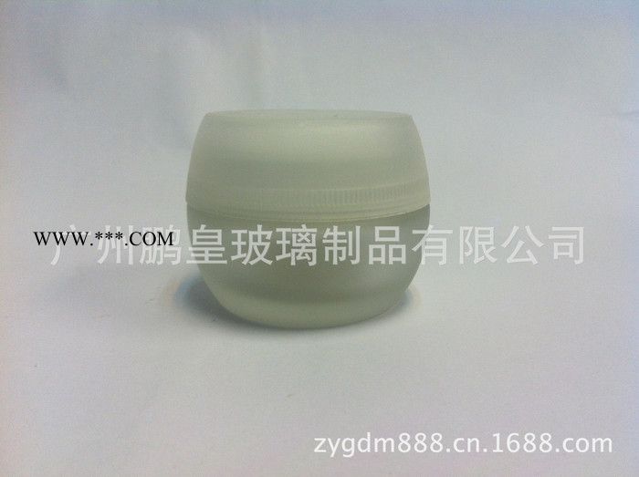 蒙砂玻璃膏霜瓶 30g缸形玻璃膏霜瓶图3