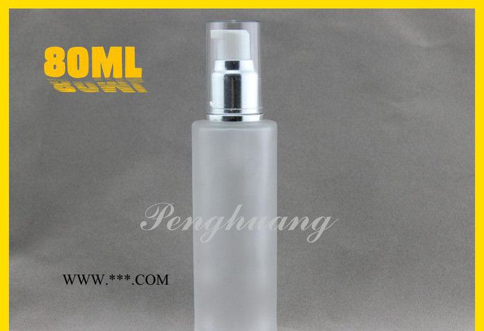 现货80ml蒙砂玻璃乳液瓶 化妆品包装套装玻璃瓶 蒙砂玻璃瓶图3