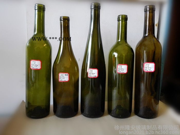 隆安 葡萄酒玻璃瓶红酒瓶生产厂家批发定制销售墨绿色棕色茶色透明蒙砂500ml750ml1000ml图8