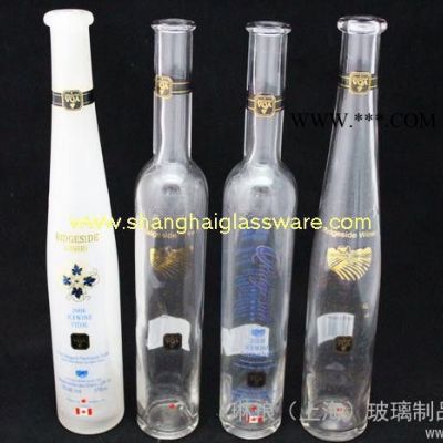供应琳琅（上海）玻璃制品375ml冰酒瓶，蒙砂葡萄酒瓶酒瓶