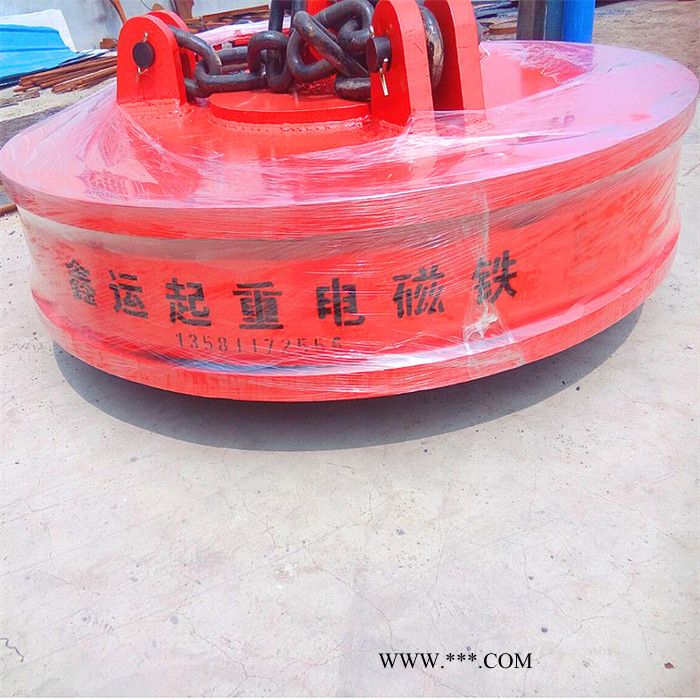 鑫运生产直径1.2米废钢起重电磁铁 钢渣叉车挖机铲车高频电磁吸盘起重图2
