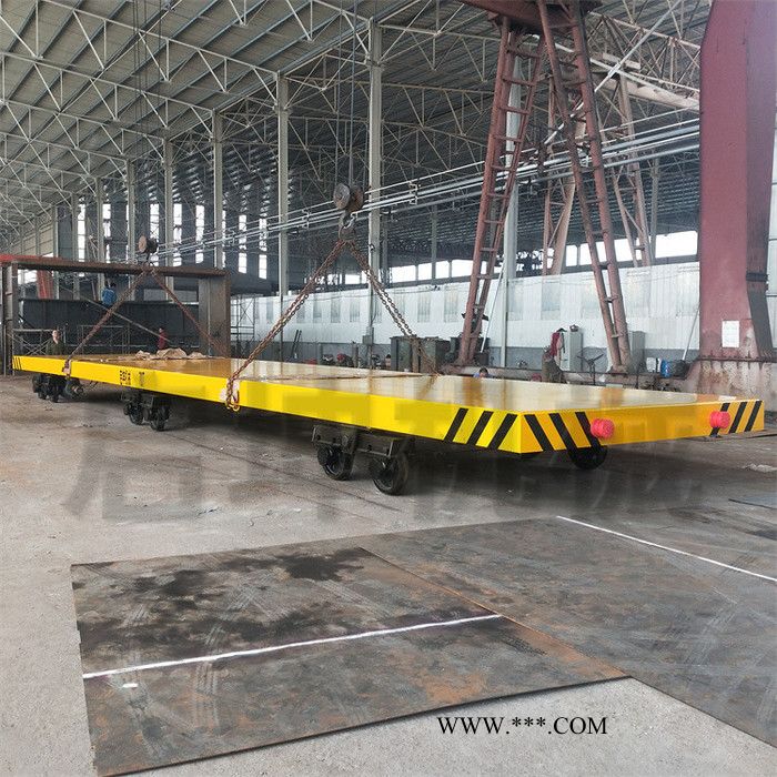 青岛启坤电动平车 轨道转台 KP1T-200T 配件可定制无轨橡胶轮平车 钢渣车 轨道浇注车图7