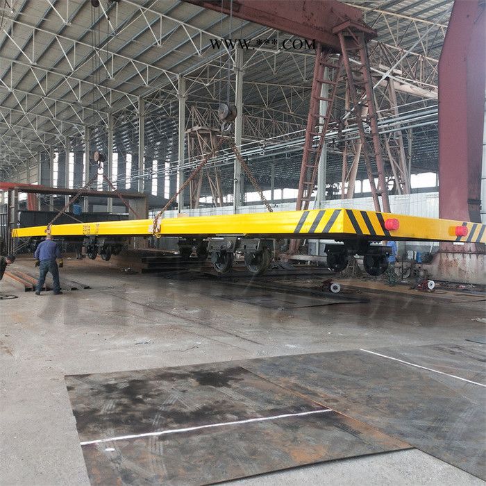 青岛启坤电动平车 轨道转台 KP1T-200T 配件可定制无轨橡胶轮平车 钢渣车 轨道浇注车图5