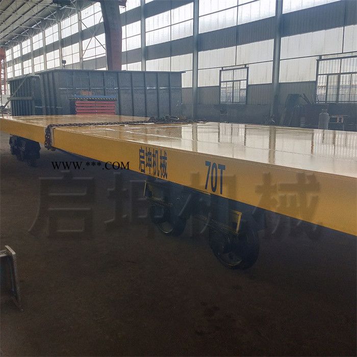 青岛启坤电动平车 轨道转台 KP1T-200T 配件可定制无轨橡胶轮平车 钢渣车 轨道浇注车图8