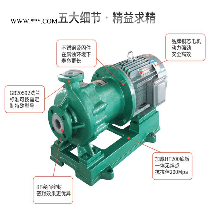 JiangNan/江南 江南泵阀 流体化工泵 碳酸钠加药泵 IMD50-32-165全氟塑料磁力泵