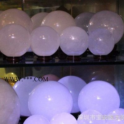 厂家直供 天然白色水晶球摆件 方解石水晶球 摆饰 原石