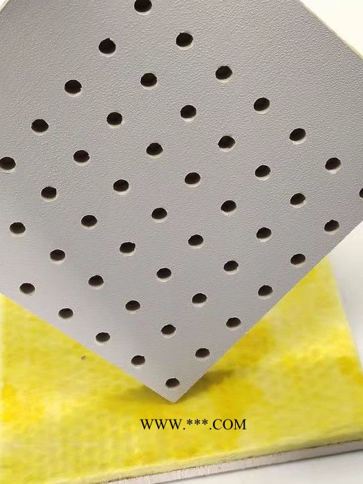 许昌车站剧院穿孔复合石膏板 600*600*19.5mm 安装简便 穿孔复合吸音板图7