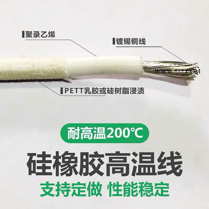 耐高温电线硅胶编织云母编织阻燃防火高温导线电磁加热KX绿色K型补偿导线 多股热电偶线VX-G-IS 2*7*0.3阻燃K图2