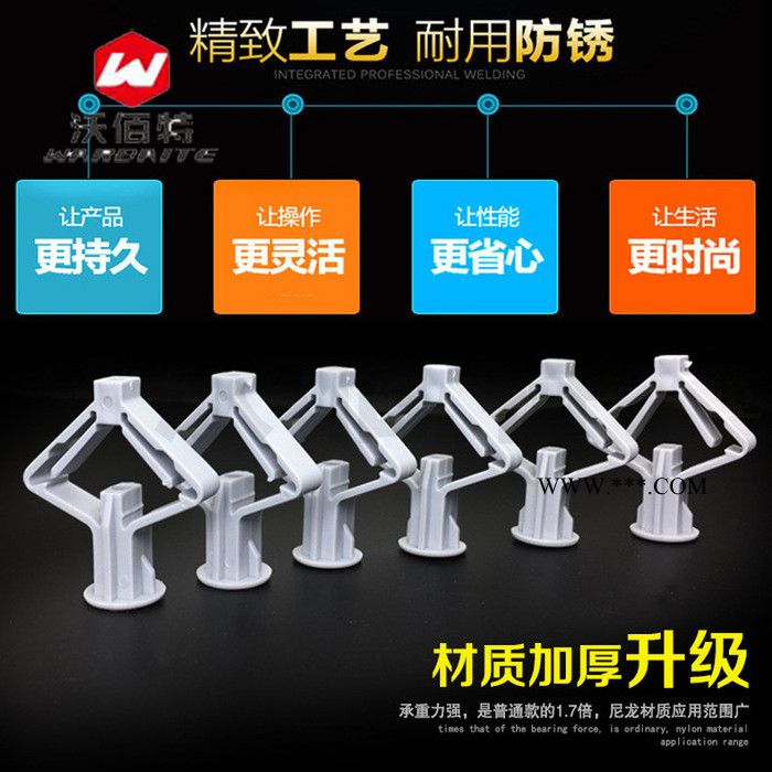 石膏板膨胀管塑料涨栓蝴蝶型空心墙膨胀螺丝钉 飞机型自攻胶塞图1