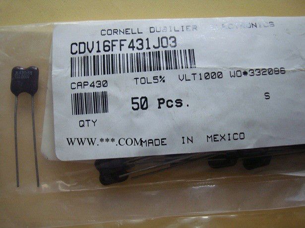 CDM CDA15F251G03 500V250PF 2% 银云母电容器