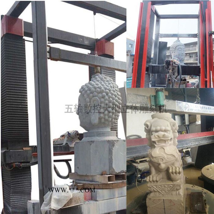 五轴数控立体雕刻机 石材泡沫木工石膏模具佛像人物石狮子盘龙柱雕刻机图2