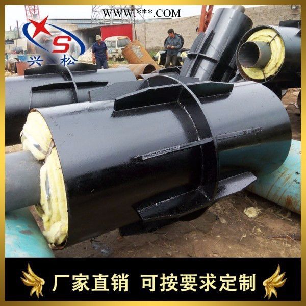 蒸汽固定节（带双排潮）成品厂家   石墨钢套钢蒸汽直埋保温管价格图3