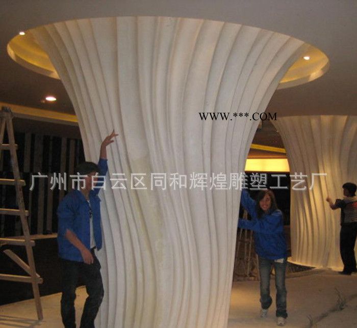 GRG增强石膏异型罗马柱 酒店装饰GRG材料图3