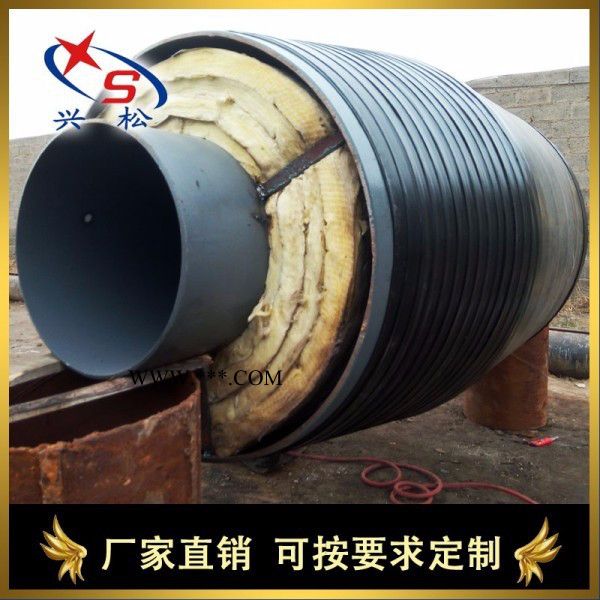 钢套钢外压直埋波纹补偿器厂家   石墨保温层蒸汽钢套钢保温管图2