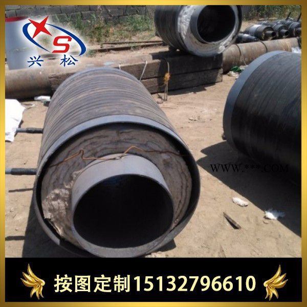 阳春蒸汽保温预制疏水节厂家    石墨保温蒸汽管道钢套钢预制保温管图3