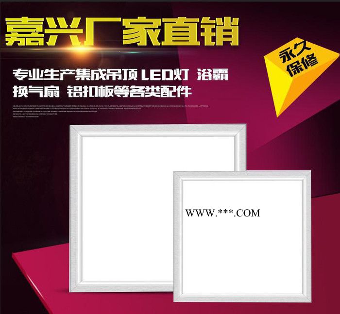 集成吊顶led平板灯工程灯嵌入式铝扣石膏板厨卫灯厨房灯60