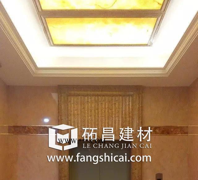 仿大理石木塑树脂顶角线 白色石膏顶角装饰线条图3