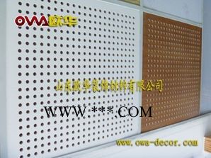 欧华、得科牌8mm圆600X600规格 穿孔吸音环保PVC免漆装饰石膏板时尚环保**》支持定做装修专用图2
