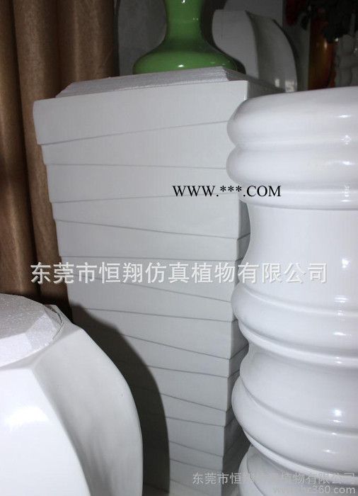 现代简约时尚家居石膏花瓶装饰品 变色石膏花瓶吊件 白色花瓶图2